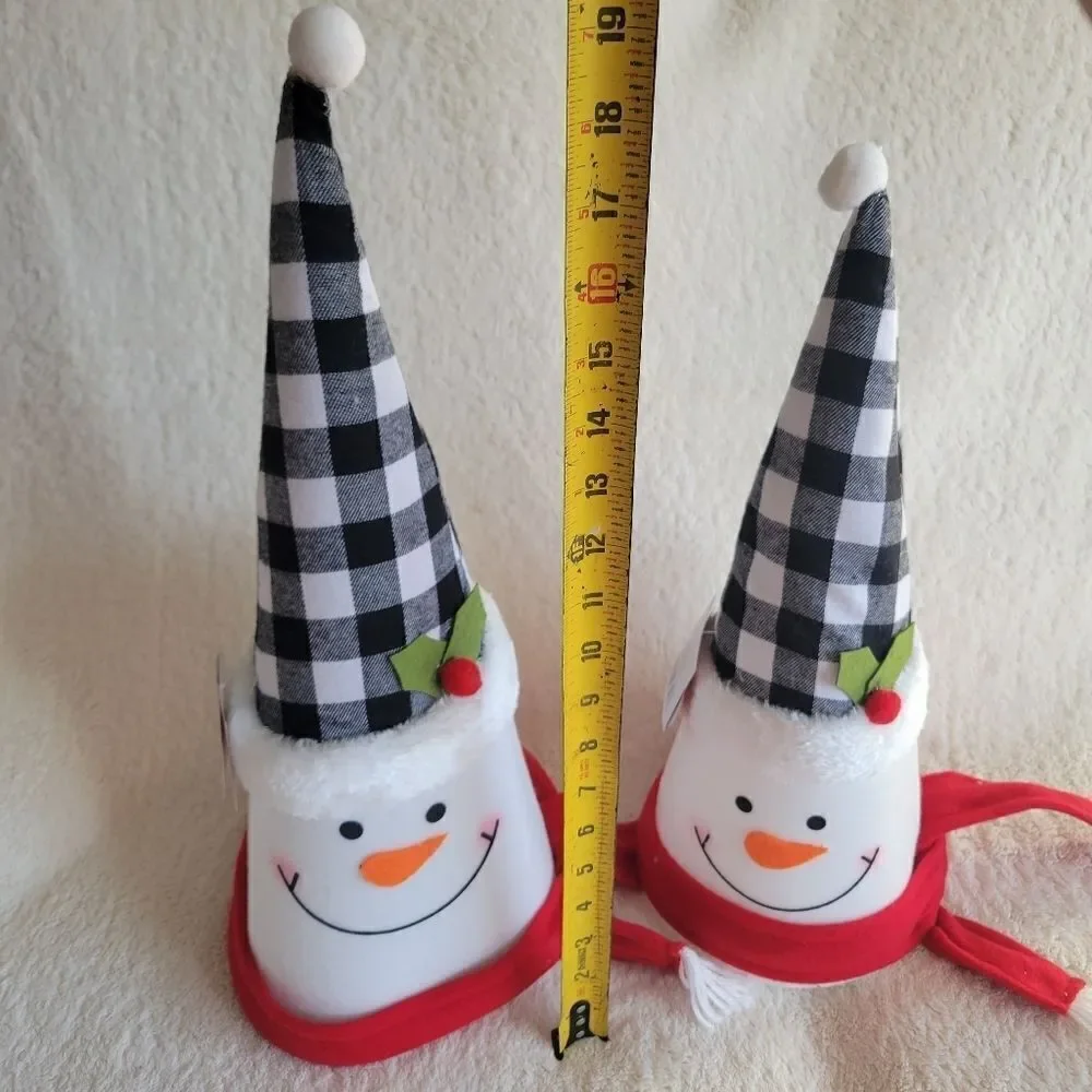 New Christmas gnomes / snowmen decor or a tree topper 19 in long